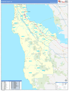 San Mateo County, CA Digital Map Basic Style